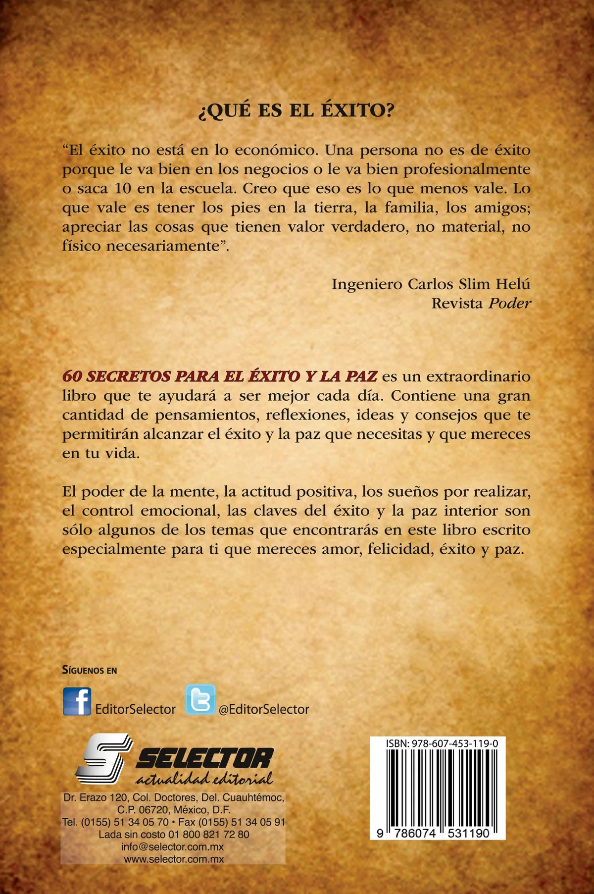 60 secretos para el éxito y la paz - Editorial Selector